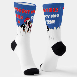Christmas Socks Happy MOO Year!