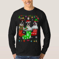 Christmas Socks Pajama Boston Terrier Dog Puppy Lo