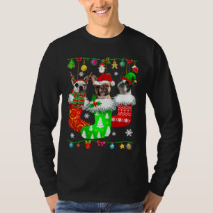 Christmas Socks Pajama French Bulldog Dog Puppy Lo T-Shirt