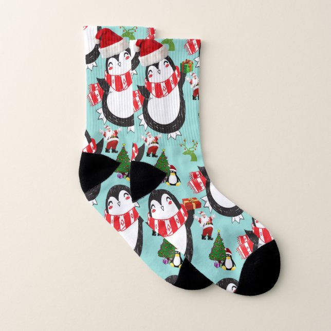 Christmas Socks, Penguin Socks (Pair)