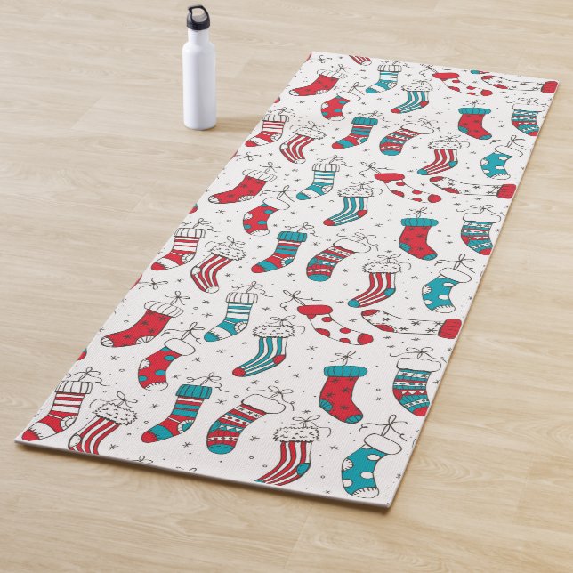 Christmas socks yoga mat (In Situ)