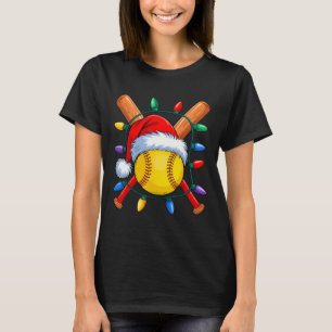 Christmas Softll Xmas Santa Sports Hat Mens Womens T-Shirt