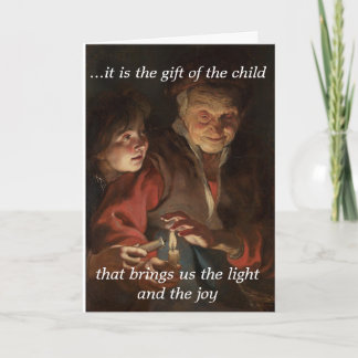 Christmas Solace Card--Joy of a Child Card