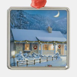 Christmas Solitude Metal Ornament