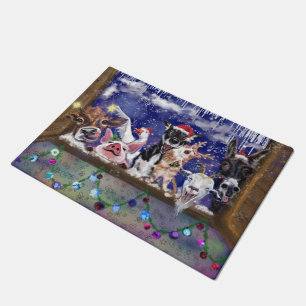 Christmas Song - Animal Party Doormat