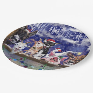Christmas Song - Animal Party Paper Plate