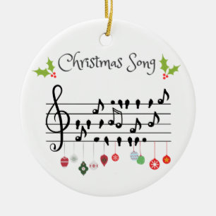 Christmas Song   Ceramic Ornament