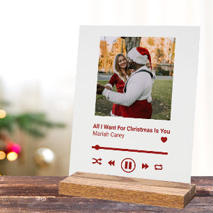 Christmas Song Plaque Couple Memento Acrylic Sign