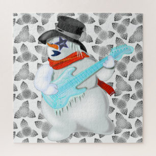 Christmas Song Puzzle Gift Snowman with Guitar