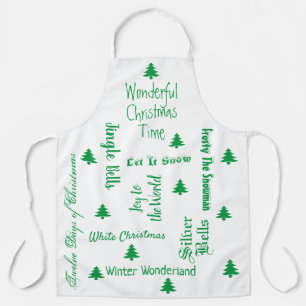 Christmas Songs Holiday Apron