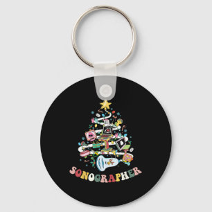 Christmas Sonographer Ultrasound Technologist Xmas Keychain