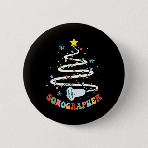 Christmas Sonography Tech Christmas Squad 2 Inch Round Button