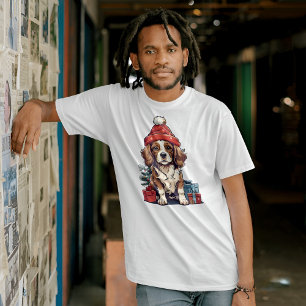 Christmas Spaniel Cavalier Dog T-Shirt