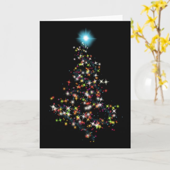 Christmas Sparkle  Card (Yellow Flower)