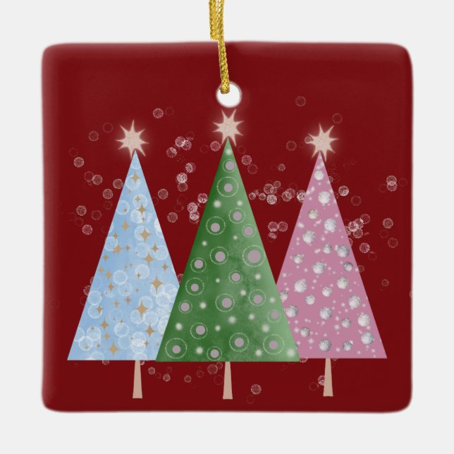 Christmas Sparkle Ceramic Ornament (Front)