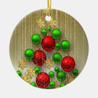 Christmas Sparkle  Ceramic Ornament