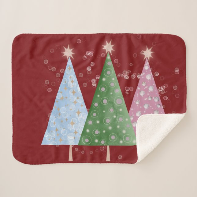 Christmas Sparkle Sherpa Blanket (Front (Horizontal))