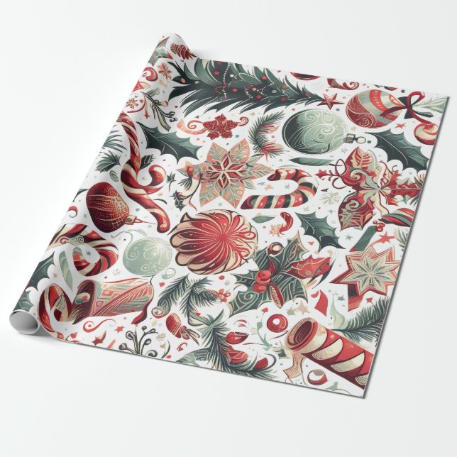 Christmas Sparkle: Stylish Wrapping Paper n14 (Unrolled)