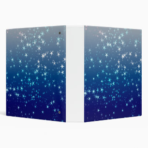Christmas Sparkles Stars Blue Sky Binder
