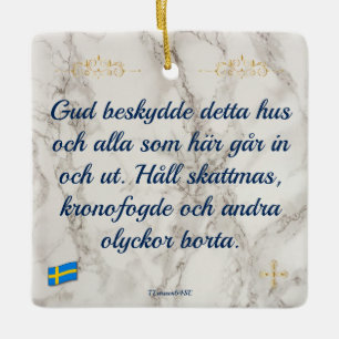 Christmas-spearheaded Keramik — God protected Ceramic Ornament