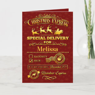Christmas Special Delivery Holiday Card