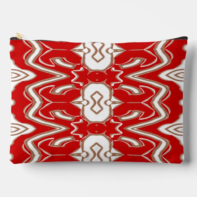 Christmas Special red & white trendy makeup  Accessory Pouch (Front)