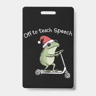 Christmas Speech Therapist SLP Communication Badge