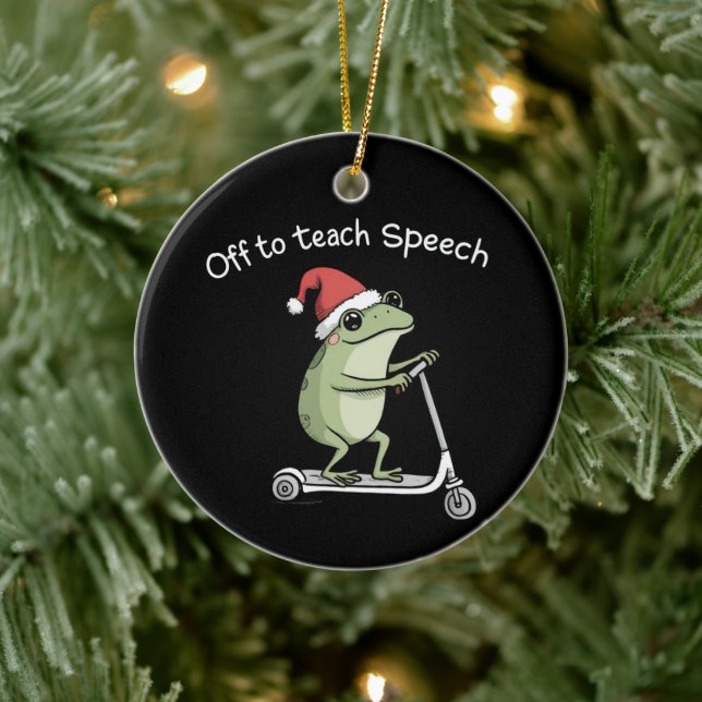 Christmas Speech Therapist SLP Communication  Ceramic Ornament (Tree)