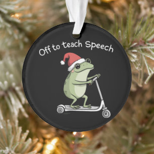 Christmas Speech Therapist SLP Communication  Ornament