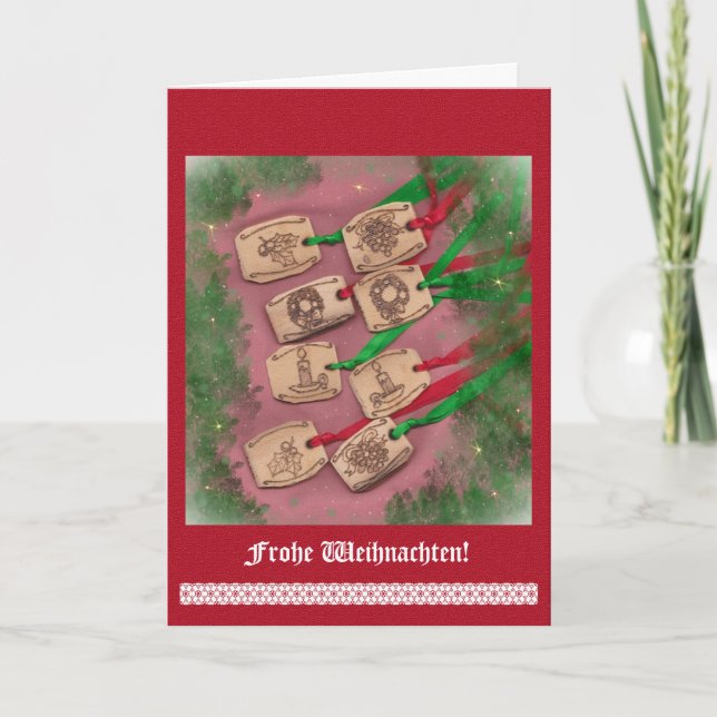 Christmas spells of nostalgic Christmas Holiday Card (Front)
