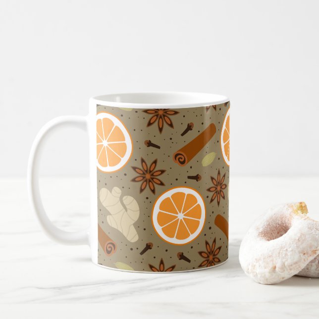Christmas spices coffee mug (With Donut)