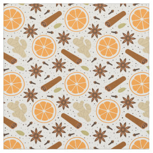 Christmas spices fabric