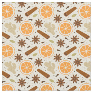Christmas spices fabric