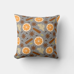 Christmas spices throw pillow