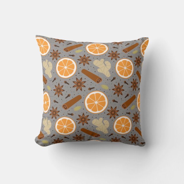 Christmas spices throw pillow (Front)