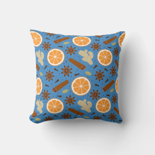 Christmas spices throw pillow