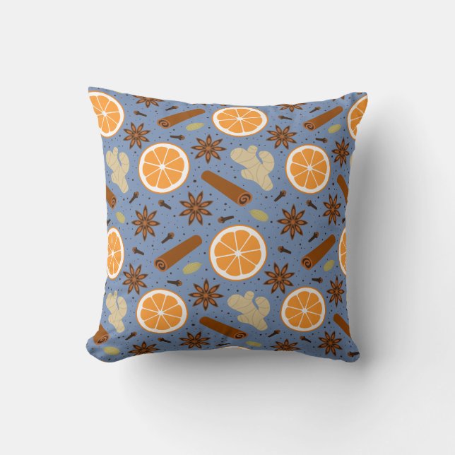 Christmas spices throw pillow (Front)