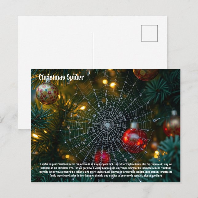 Christmas Spider Postcard (Front/Back)