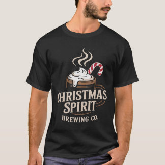 Christmas Spirit Brewing Co Typography Design T-Shirt