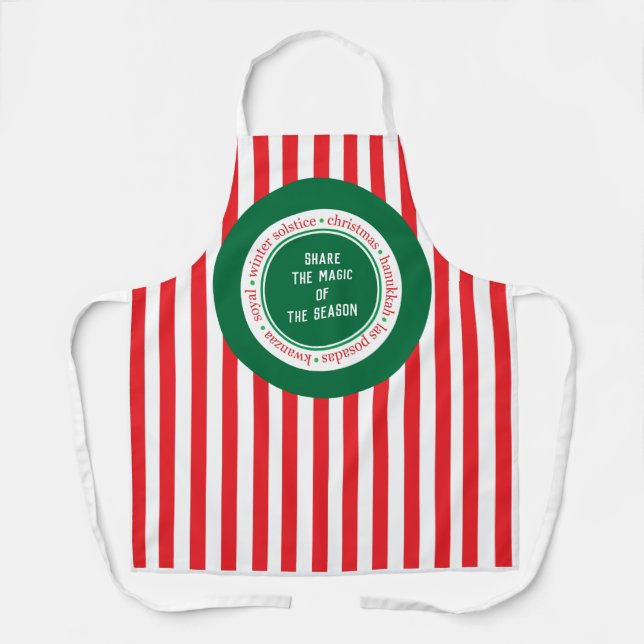 Christmas Spirit Customizable Apron (Front)