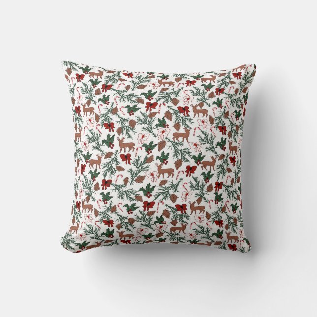 Christmas Spirit design Throw Pillow (Front)