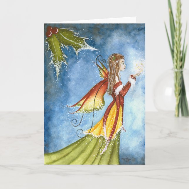 Christmas Spirit Fairy Greeting Card (Front)