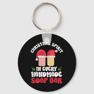 Christmas Spirit In Every Handmade Soap R - Soap M Keychain