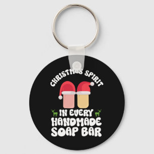 Christmas Spirit In Every Handmade Soap R - Soap M Keychain