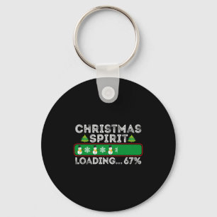 Christmas Spirit Loading 67 Six Seven Meme Funny S Keychain