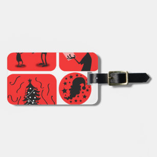 christmas spirit luggage tag