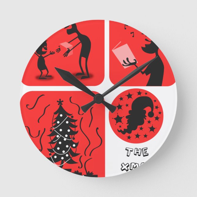 christmas spirit round clock (Front)