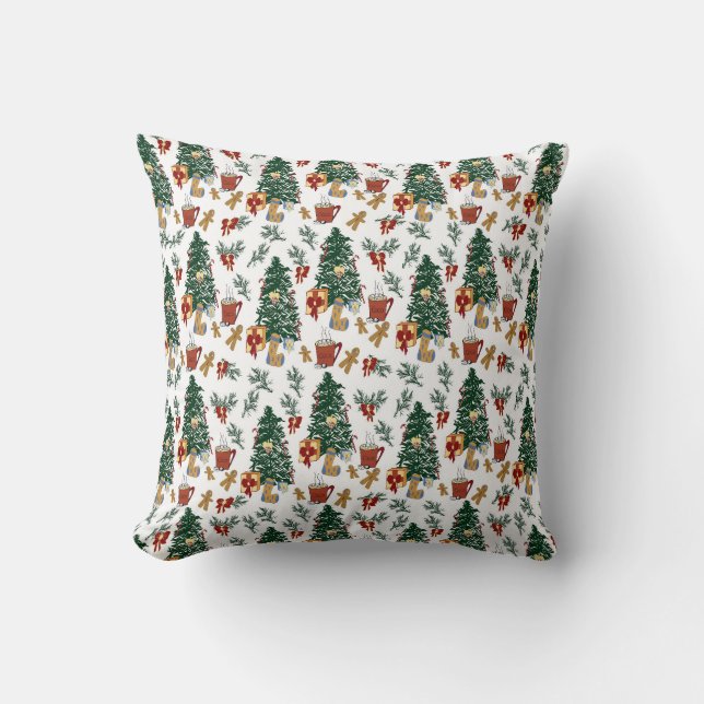 Christmas Spirit Throw Pillow (Front)