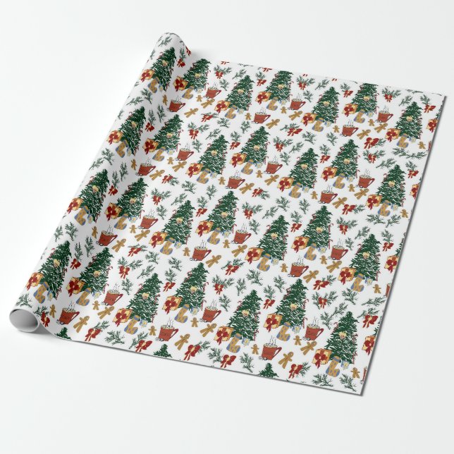 Christmas spirit wrapping paper (Unrolled)
