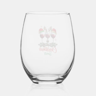 Christmas Spirits Wine Glasses Reindeer Antlers Pi